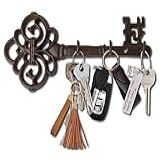 Suporte De Chave De Ferro Fundido Decorativo Montado Na Parede Chave Vintage Com 3 Ganchos Montado Na Parede Gancho De Ferro Fundido Rústico 27 X 11 Cm Com Parafusos E âncoras Da Comfify