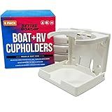 Suporte De Copo De Barco Branco Conjunto De 4 Suportes De Copo De Barco Dobráveis Para Bebidas Suporte De Copo De Parede Para Barco E Trailer Montagem Na Parede Parafusos De Aço Inoxidável Montáveis Para Barcos