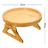 Suporte De Copos Para Sofá De Madeira Dobrável Bandeja 25cm