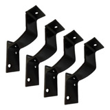 Suporte De Corrimão De Parede Aluminio Barra Cores 4pç