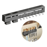 Suporte De Cozinha Porta Talheres Facas 50cm Com 8 Ganchos