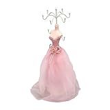 Suporte De Exibição De Joias Manequim De Vestido De Princesa Suporte De Exibição De Joias Feminino Modelo De Vestido De Menina Colar Brincos Pulseira Suporte Para Pendurar Metal Sem Pedras
