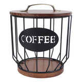 Suporte De Filtro De Café Preto Tampa Rústica Recipiente D