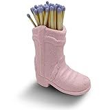 Suporte De Fósforo Para Botas De Caubói Suporte De Fósforo Com Atacante Suporte De Fósforo De Banheiro Decoração De Botas De Caubói Adição Muito Fofa Para Decoração De Interiores Rosa