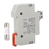 Suporte De Fusível Solar Fotovoltaico Cilíndrico 10x38mm Fusível 32A 1000VDC 2 Pólos 18 8 AWG 35mm Montagem Em Trilho DIN UR Listado Pela CE Para Usina De Energia Fotovoltaica
