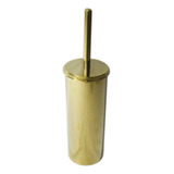 Suporte De Inox Com Escova Sanitária De Cerdas Flexíveis Dourado Fineza