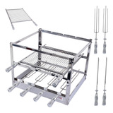 Suporte De Inox Para Churrasqueira 80x50