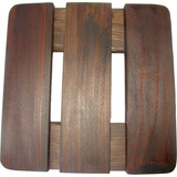 Suporte De Madeira 30x30 Cm C Rodízios P Botijão De Gás