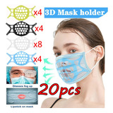 Suporte De Máscara De 20 Peças Suporte De Máscara Facial 3d