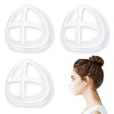 Suporte De Máscara De Silicone Moldura De Suporte Interno Para Máscara De Pano Caseira Máscara Legal Corte Mais Espaço Para Respiração Confortável Lavável Reutilizável- 3 Peças Transparentes