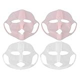 Suporte De Máscara Facial De Silicone- 4 Peças De Silicone Para Máscara Facial Hidratante- Suporte De Máscara Facial De Silicone Para Máscaras De Lençol