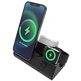 Suporte De Mesa Compatível Com Carregador Magnético Magsafe Iphone Apple Watch Airpods - Preto