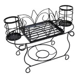 Suporte De Mesa Escorredor Pratos Talheres Copos Guardanapos