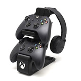 Suporte De Mesa P  2 Controles Xbox   Headset Headphone