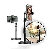 Suporte De Mesa Para Celular 360 Graus Ajustável Articulado Pedestal Universal Regulagem De Altura Escritório Live Reunião Base Resistente E Pesada