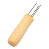 Suporte De Milho Mini Espeto De Carne Com Cabo De Madeira