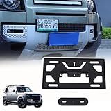 Suporte De Moldura De Placa De Carro Compatível Com L Nd R0ver Defender 90 110 130 2020 2025 Grade De Para Choque Frontal Entrada De Ar Suporte De Placa De Licença Sem Perfuração Suporte De Montagem