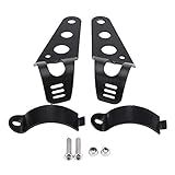 Suporte De Montagem De Farol De Garfo De Motocicleta Kit De Braçadeira De Tubo De Garfo De 35 A 43 Mm Para Cafe Racer Preto