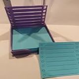 Suporte De Notas Adesivas Com Estêncil Roxo 