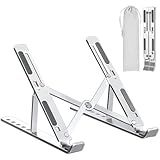 Suporte De Notebook De Alumínio 6 Ângulos Ajustável De Alumínio Dobrável E Ergonômico Compatível Com Macbook Ipad Hp Dell Lenovo E Outras Marcas Entre 10 E 17 Polegadas PREMIUM