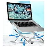Suporte De Notebook Laptop Ajustável De Alumínio Base P Computador Riser Ipad Macbook Air Pro Compatível Com HP Lenovo Dell Samsung Positivo 10 A 17 Polegadas Celular Tablets RV Globi 