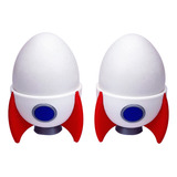 Suporte De Ovo Cozido Foguete Espacial Kit 02 Unidades