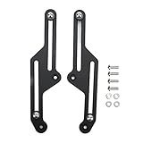 Suporte De Pára Brisa Ajustável Para Motocicleta Par De Tela De Fluxo De Ar De Motocicleta Suporte Ajustável Preto Anodizado Substituir Regulador De Pára Brisa De Motocicleta