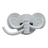 Suporte De Parede Autoadesivo Elefante Kit 2 Peças Cor Cinza escuro