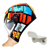 Suporte De Parede Capacete Moto Mochila Jaqueta Macacão