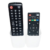 Suporte De Parede Controle Remoto Tv Universal Duplo Pkt Ar