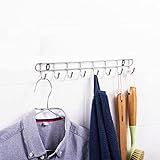 Suporte De Parede Para Utensílios Cabideiro De Parede Multiuso 8 Ganchos Metal Inox