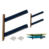 Suporte De Parede Rack De Madeira P 2 Pranchas De Surf