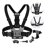 Suporte De Peito Para Celular Câmera Gopro Ajustável Universal Expansível Câmera Esportiva Moto Bike Peitoral Chest Band