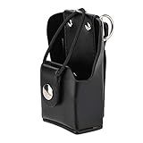 Suporte De Rádio Coldre De Couro Preto Capa De Couro Para Motorola Gp328Plus Gp338Plug Gp344 Gp388 Walkie Talkie Radio Com Cordão
