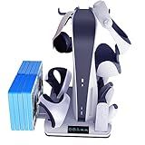 Suporte De Resfriamento PS5 Estação De Carregamento De Controlador Duplo PS5 PS VR2 Com Capacete VR2 Rack De Armazenamento De Fone De Ouvido Armazenamento De Cartão De Jogo 