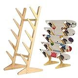 Suporte De Skate Suporte De Skate De 5 Camadas Rack De Armazenamento De Snowboard Rack De Exibição De Skate De Madeira Rack De Armazenamento De Deck De Skate Longboard Rack Independente De Piso De