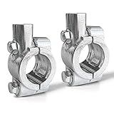 Suporte De Suporte De Espelho De Guidão De Motocicleta 7 8 Rosca De 10 Mm Para Honda Yamaha Harley KTM Suzuki ATV Scooter Prata Pacote Com 2 
