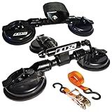 Suporte De Teto Para Carro Transbike 5 Ventosas Eixos 9mm E 15mm