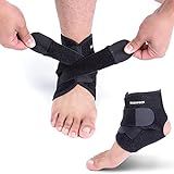 Suporte De Tornozelo Manga De Neoprene Respirável Envoltório Ajustável 