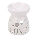 Suporte De Vela De Cerâmica Tealight Essência Queimador De óleo Fogão De Aromaterapia Suporte De Vela Decorativo Lâmpada De Fragrância Noturna Para Quarto Sala De Estar Salão De Beleza Amor 