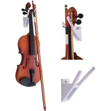 Suporte De Violino Para Parede preto branco Cor Branco