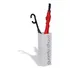 Suporte Decorativo Porta Guarda Chuvas Classico Vazado Chapa De Aço Cor Branco 50x16cm Geguton