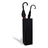 Suporte Decorativo Porta Guarda Chuvas Classico Vazado Chapa De Aço Cor Preto 50x16cm Geguton