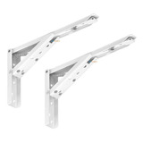 Suporte Dobrável Par 25cm Tampo Mesa Mão Francesa Cantoneira