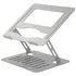 Suporte Dobrável Rotativo Antiderrapante Notebook Tablet Resistente De Metal Leve E Pratica Com Fluxo De Ar Cor Prata