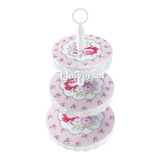 Suporte Doce Torre Festa Decoração Mesa 3 Andares Floral Bal