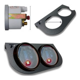 Suporte Duplo 2 Manômetros Relógio 52mm Pressão Oleo Motor 