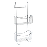 Suporte Duplo Banheiro Encaixar Box Porta Shampoo 60x25x16cm