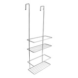 Suporte Duplo Cromado Encaixar Box Porta Shampoo Banheiro