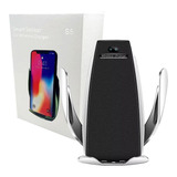 Suporte E Carregador Sem Fio Qi Automatico Celular Veicular